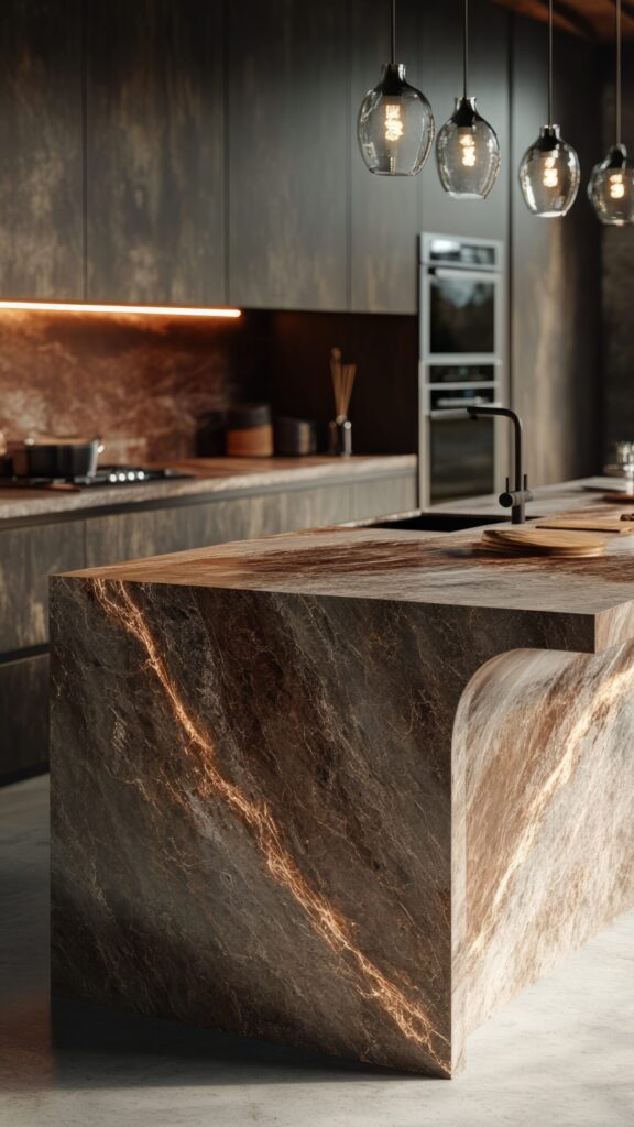 moderna kuchynska linka z prirodneho kamena